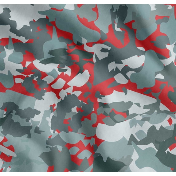 Soimoi Cotton Cambric Fabric Two Tone Camouflage Print Sewing Fabric Yard 42 Inch Wide