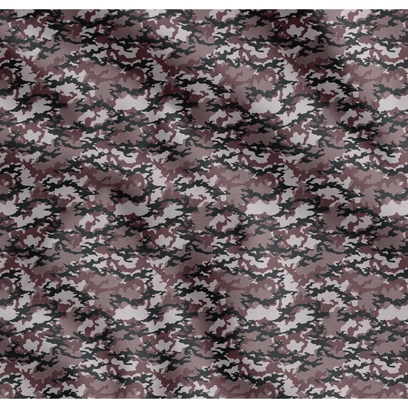 Soimoi Cotton Cambric Fabric Two Tone Camouflage Printed Fabric 1 Yard 42 Inch Wide