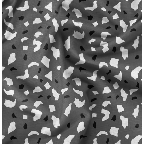 Soimoi Cotton Cambric Gray Fabric - By the Yard - 42 Inch Wide - Abstracts Art Fabric - Contemporary and Unique Patterns for Creative Projects Printed Fabric
