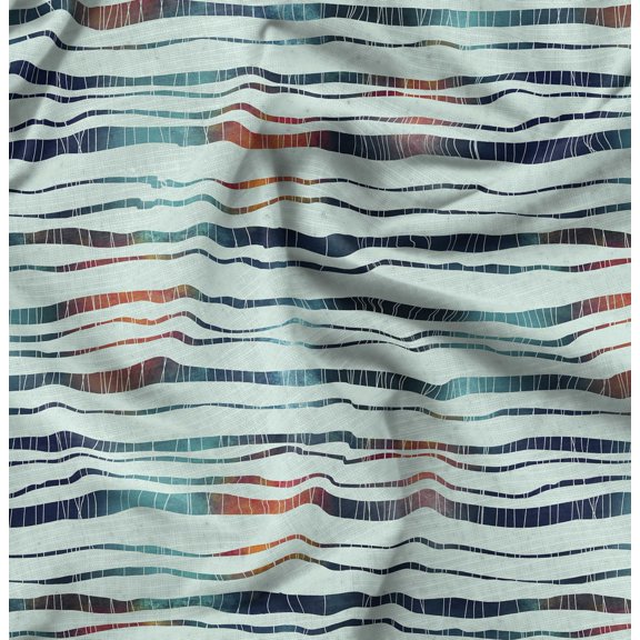 Soimoi Cotton Cambric Green Fabric By the Yard - 42 Inch Wide - Abstracts Wave Fabric - Contemporary and Unique Patterns for Creative Projects Printed Fabric