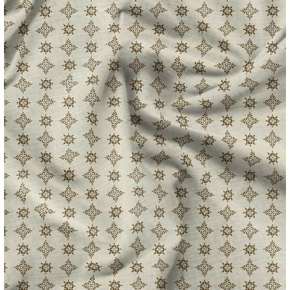 Soimoi Cotton Cambric Green Fabric By the Yard - 42 Inch Wide - Geometric Floral Textile - Contemporary and Stylish Designs for Fashion and Crafts Printed Fabric
