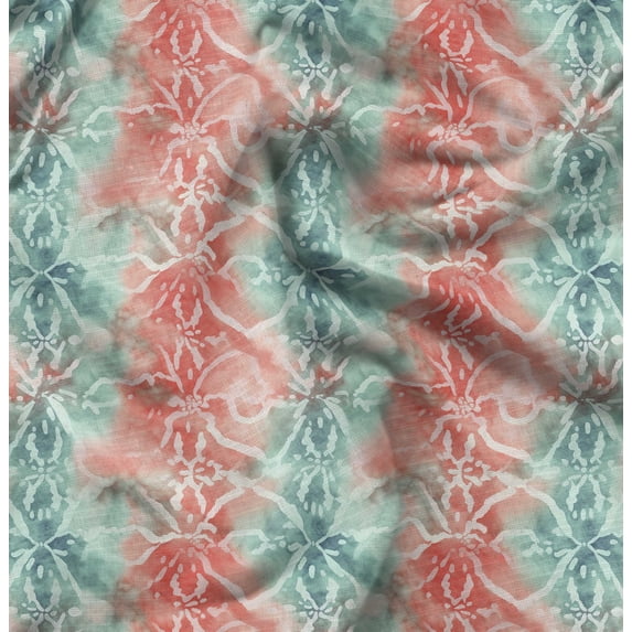 Soimoi Cotton Cambric Green Fabric By the Yard - 42 Inch Wide - Tie & Dye Fabric - Colorful and Bohemian Prints for Fashion and Crafts Printed Fabric
