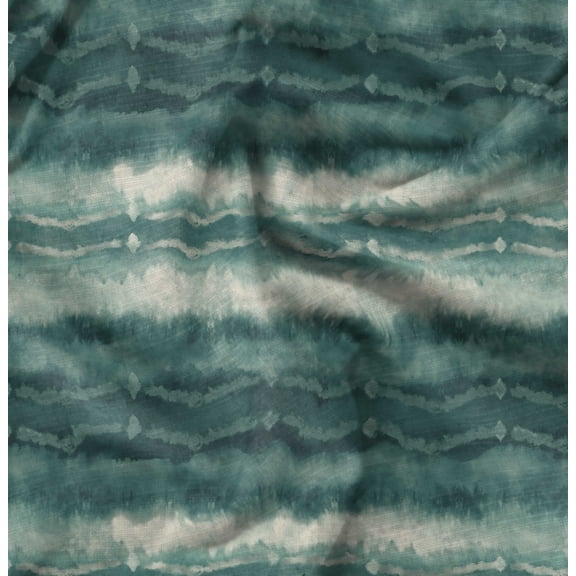 Soimoi Cotton Cambric Green Fabric By the Yard - 42 Inch Wide -Tie & Dye Fabric - Colorful and Bohemian Prints for Fashion and Crafts Printed Fabric