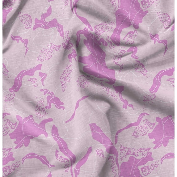 Soimoi Cotton Cambric Pink Fabric By the Yard - 42 Inch Wide -Abstracts Art Fabric - Contemporary and Unique Patterns for Creative Projects Printed Fabric