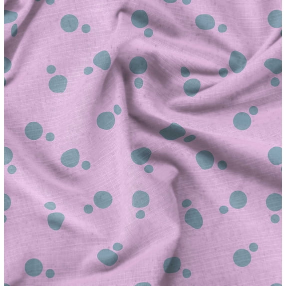 Soimoi Cotton Cambric Pink Fabric - By the Yard - 42 Inch Wide - Polka Dots Print Fabric - Inspired Elegance for Apparel and Decor Printed Fabric