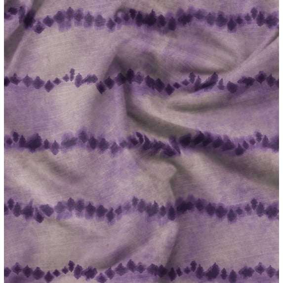 Soimoi Cotton Cambric Purple Fabric By the Yard - 42 Inch Wide -Tie & Dye Fabric - Colorful and Bohemian Prints for Fashion and Crafts Printed Fabric
