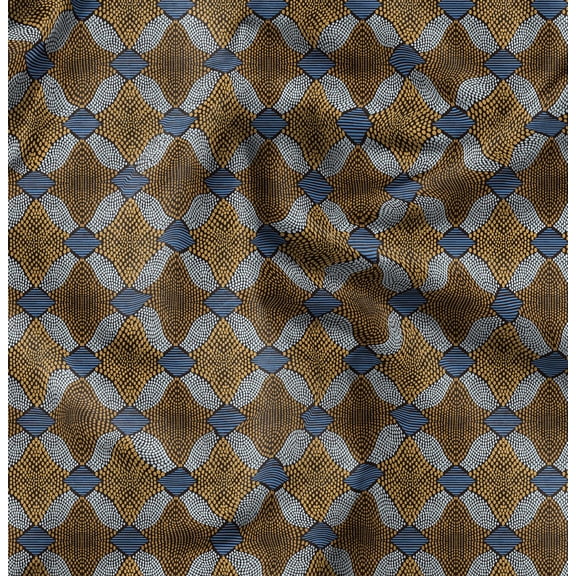 Soimoi Cotton Cambric Yellow Fabric By the Yard - 42 Inch Wide - African Tribal Material - Artistic and Modern Patterns for Various Uses Printed Fabric