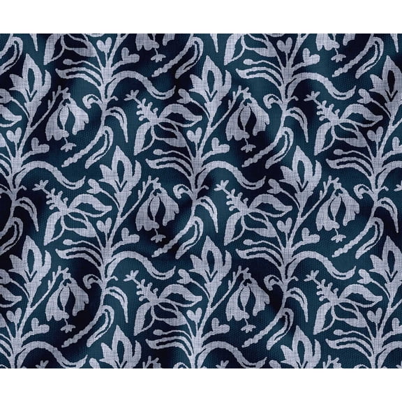 Soimoi Cotton Canvas Fabric By 5 Yard | Printed Batik Print in Blue | 56 Inch Wide | Medium Weight, Durable Material for Upholstery, Bags, Curtains & Crafts