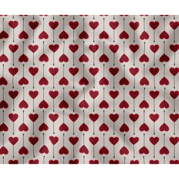 Soimoi Cotton Canvas Fabric Yardage - Printed Geometric, Crimson | 56" Wide | Ideal for Sewing, Upholstery, Tote Bags, Home Decor & More