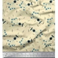 thumbnail image 1 of Soimoi Cotton Duck Fabric Airplane,Guitar Wire & Notes Musical Instrument Print Fabric by The Yard 42 Inch Wide, 1 of 1