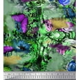 thumbnail image 1 of Soimoi Cotton Duck Fabric Animal Skin,& Floral Watercolor Print Fabric by Yard 56 Inch Wide, 1 of 1