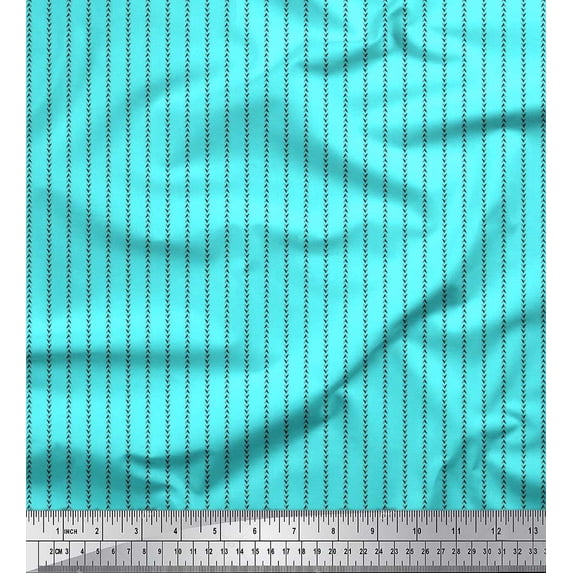Soimoi Cotton Duck Fabric Arrow Head Shirting Print Fabric by The Yard 42 Inch Wide