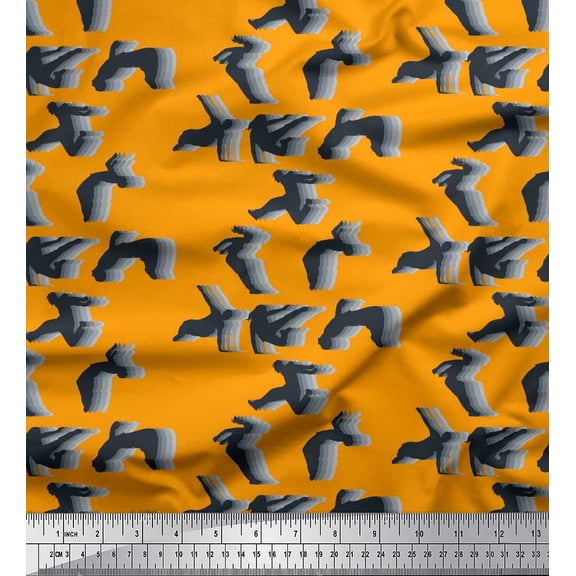 Soimoi Cotton Duck Fabric Athletic Men & Women Sports Print Sewing Fabric Yard 42 Inch Wide
