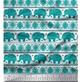 thumbnail image 1 of Soimoi Cotton Duck Fabric Aztec & Tribal Elephant Ethnic Printed Craft Fabric by the Yard 42 Inch Wide, 1 of 1
