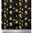 thumbnail image 1 of Soimoi Cotton Duck Fabric Banana & Monkey Kids Fabric Prints by Yard 42 Inch Wide, 1 of 1