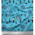 thumbnail image 1 of Soimoi Cotton Duck Fabric Bat,Skull & Witch Halloween Printed Craft Fabric by The Yard 56 Inch Wide, 1 of 1
