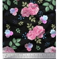 thumbnail image 1 of Soimoi Cotton Duck Fabric Berries,Leaves & Pink Flower Printed Craft Fabric by The Yard 42 Inch Wide, 1 of 1