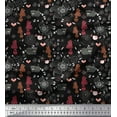 thumbnail image 1 of Soimoi Cotton Duck Fabric Bird,Floral & Racoon Cartoon Fabric Prints by Yard 42 Inch Wide, 1 of 1
