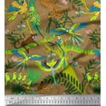 thumbnail image 1 of Soimoi Cotton Duck Fabric Branches,Parrot & Leopard Jungle Print Fabric by Yard 42 Inch Wide, 1 of 1