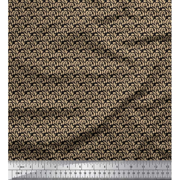 Soimoi Cotton Duck Fabric Brush Stroke Abstract Decor Fabric Printed Yard 42 Inch Wide