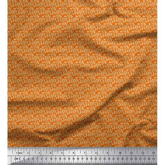 Soimoi Cotton Duck Fabric Brush Stroke Abstract Print Fabric by The Yard 42 Inch Wide