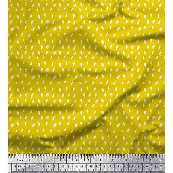 Soimoi Cotton Duck Fabric Brush Stroke Abstract Printed Craft Fabric by the Yard 56 Inch Wide