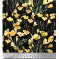 thumbnail image 1 of Soimoi Cotton Duck Fabric Buttercup Floral Printed Craft Fabric by The Yard 42 Inch Wide, 1 of 1