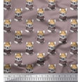 thumbnail image 1 of Soimoi Cotton Duck Fabric Cap,Muffler & French Bull Dog Decor Fabric Printed Yard 42 Inch Wide, 1 of 1