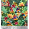 thumbnail image 1 of Soimoi Cotton Duck Fabric Check,Leaves & Tropical Flower Fabric Prints By Yard 42 Inch Wide, 1 of 1