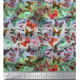 thumbnail image 1 of Soimoi Cotton Duck Fabric Colorful Butterfly Print Fabric by The Yard 42 Inch Wide, 1 of 3
