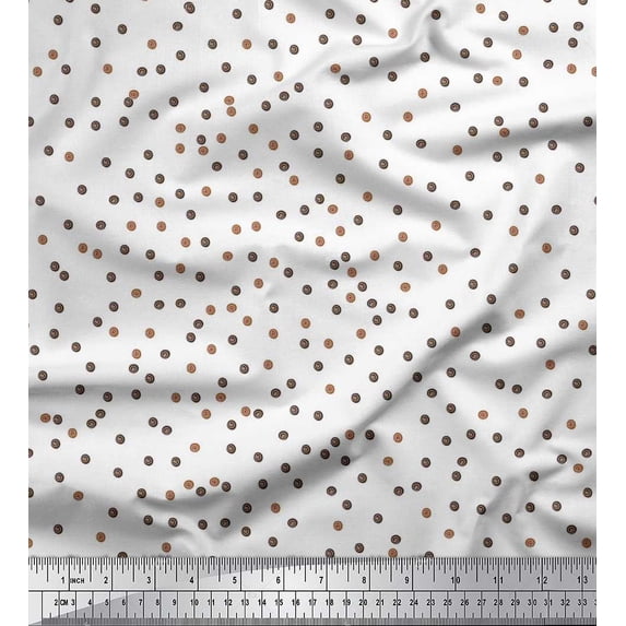 Soimoi Cotton Duck Fabric Cookies Shirting Print Sewing Fabric Yard 42 Inch Wide
