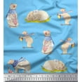 thumbnail image 1 of Soimoi Cotton Duck Fabric Cycle,Rabbit & Bear Kids Print Fabric by the Yard 42 Inch Wide, 1 of 1