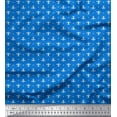 thumbnail image 1 of Soimoi Cotton Duck Fabric Diamond & Fleur De Lis Damask Printed Fabric 1 Yard 42 Inch Wide, 1 of 1