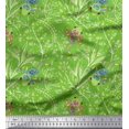 thumbnail image 1 of Soimoi Cotton Duck Fabric Dot,Leaves & Lizard Reptile Decor Fabric Printed Yard 42 Inch Wide, 1 of 1