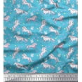 thumbnail image 1 of Soimoi Cotton Duck Fabric Dot,Star & Unicorn Animal Decor Fabric Printed Yard 42 Inch Wide, 1 of 1
