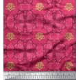thumbnail image 1 of Soimoi Cotton Duck Fabric Filigree Damask Printed Fabric 1 Yard 56 Inch Wide, 1 of 3