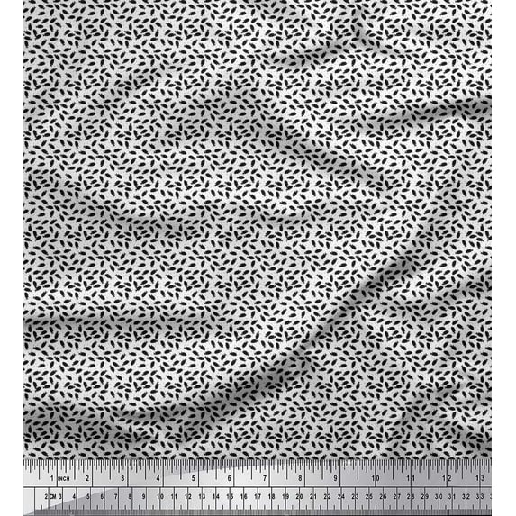 Soimoi Cotton Duck Fabric Fish Ocean Printed Fabric 1 Yard 42 Inch Wide