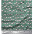 thumbnail image 1 of Soimoi Cotton Duck Fabric Flamingo Bird Print Fabric by the Yard 42 Inch Wide, 1 of 3