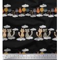 thumbnail image 1 of Soimoi Cotton Duck Fabric Floral,Clouds & Cat Kids Print Fabric by The Yard 42 Inch Wide, 1 of 1