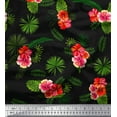 thumbnail image 1 of Soimoi Cotton Duck Fabric Floral & Leaves Tropical Print Fabric by Yard 42 Inch Wide, 1 of 1