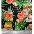 thumbnail image 1 of Soimoi Cotton Duck Fabric Floral,Monstera Leaves & Pine Fruits Printed Craft Fabric by the Yard 42 Inch Wide, 1 of 1