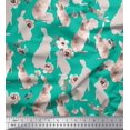 thumbnail image 1 of Soimoi Cotton Duck Fabric Floral & Rabbit Kids Fabric Prints by Yard 42 Inch Wide, 1 of 1