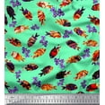 thumbnail image 1 of Soimoi Cotton Duck Fabric Floral & Textured Fish Ocean Decor Fabric Printed Yard 42 Inch Wide, 1 of 1