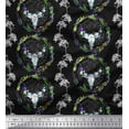 thumbnail image 1 of Soimoi Cotton Duck Fabric Floral,Wreath & Skull Animal Fabric Prints by Yard 42 Inch Wide, 1 of 1