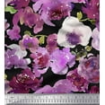 thumbnail image 1 of Soimoi Cotton Duck Fabric Flower Watercolor Print Sewing Fabric Yard 42 Inch Wide, 1 of 1