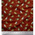 thumbnail image 1 of Soimoi Cotton Duck Fabric Flycathcer Bird Print Fabric by Yard 42 Inch Wide, 1 of 1