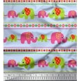 thumbnail image 1 of Soimoi Cotton Duck Fabric Geometric Shapes,Stripe & Elephant Kids Decor Fabric Printed Yard 42 Inch Wide, 1 of 1