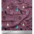 thumbnail image 1 of Soimoi Cotton Duck Fabric Ghost,Skull & Witch Halloween Decor Fabric Printed Yard 42 Inch Wide, 1 of 1