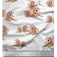 thumbnail image 1 of Soimoi Cotton Duck Fabric Golden Retriever Dog Printed Craft Fabric by The Yard 56 Inch Wide, 1 of 3