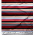 thumbnail image 1 of Soimoi Cotton Duck Fabric Horizontal Stripe Decor Fabric Printed Yard 42 Inch Wide, 1 of 1